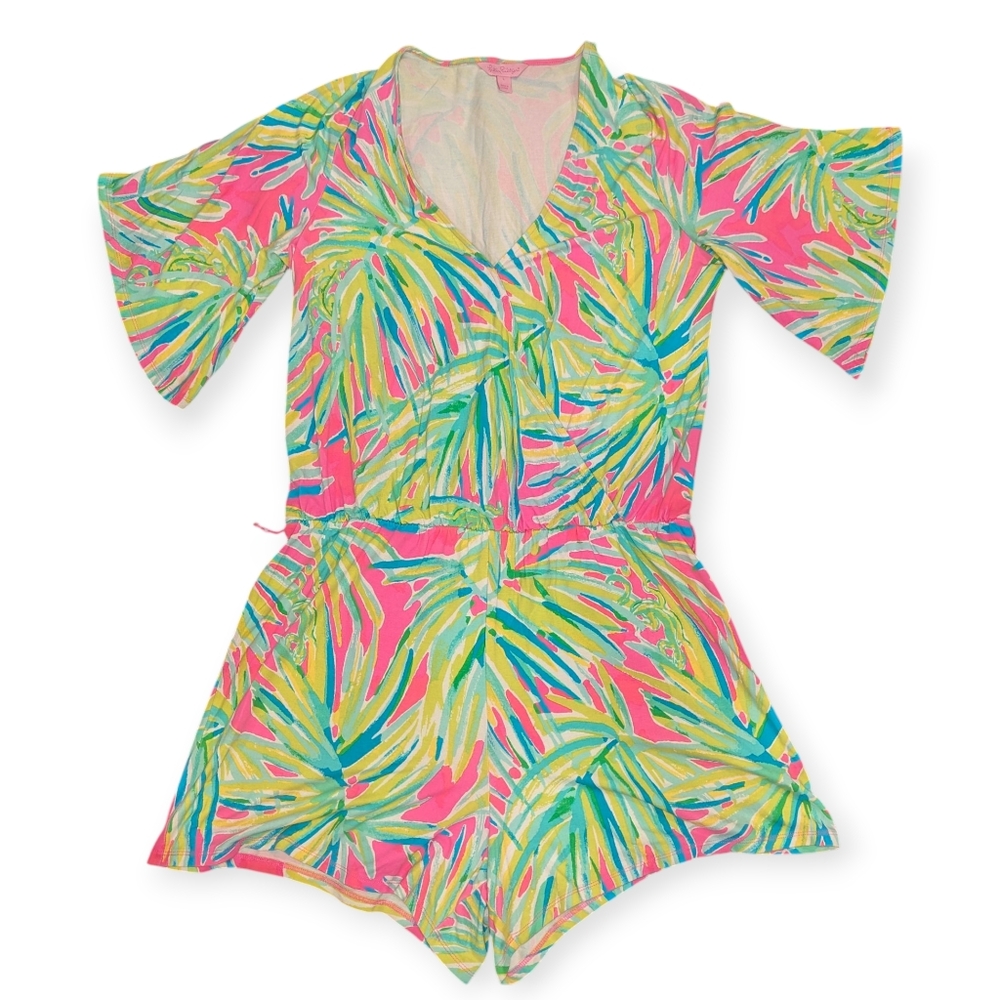 Lilly Pulitzer Madilyn Romper Sz Large Womens Res… - image 3